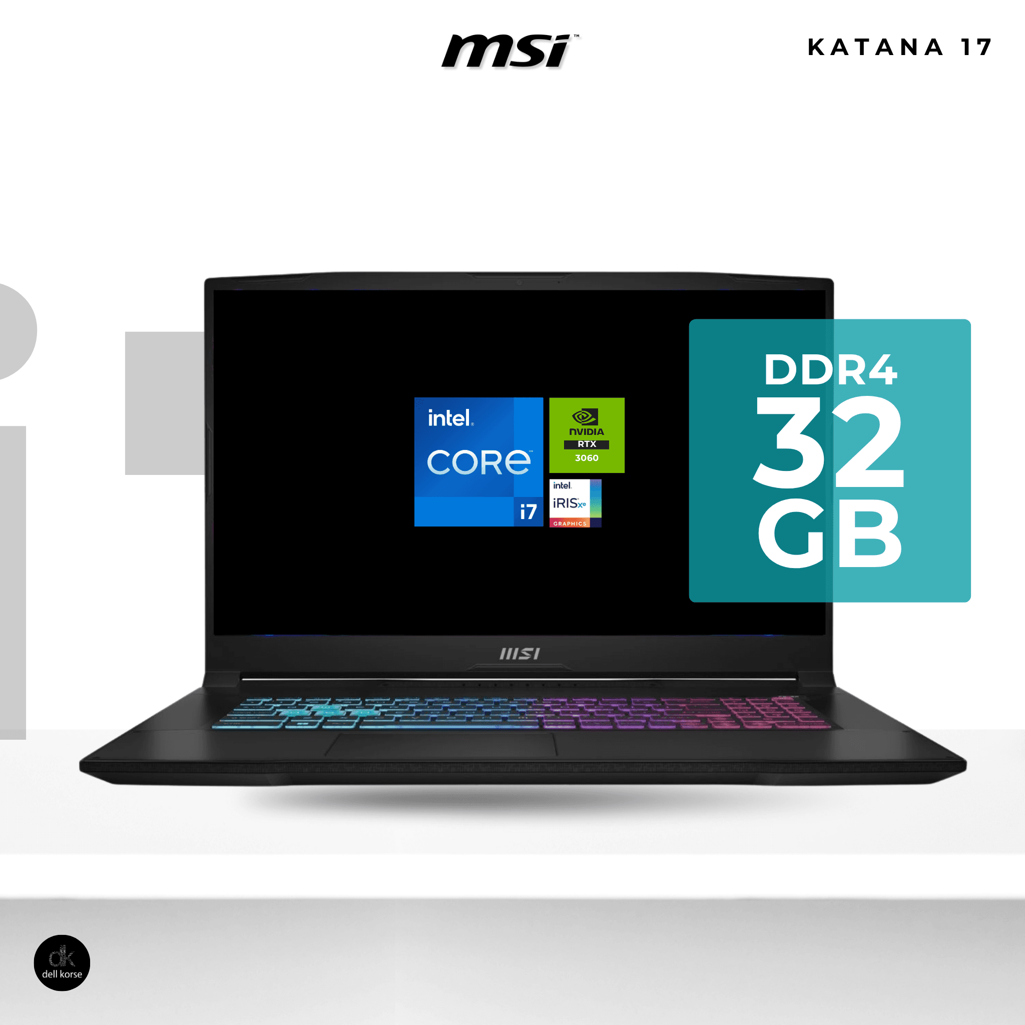 MSI Katana 17 B12UDXK | 17.3" FHD IPS (144Hz Refresh Rate) | Intel Core i7-12650H (10C/16T )| 1TB Total PCIe NVMe SSD | NVIDIA RTX 3060 (6GB GDDR6)