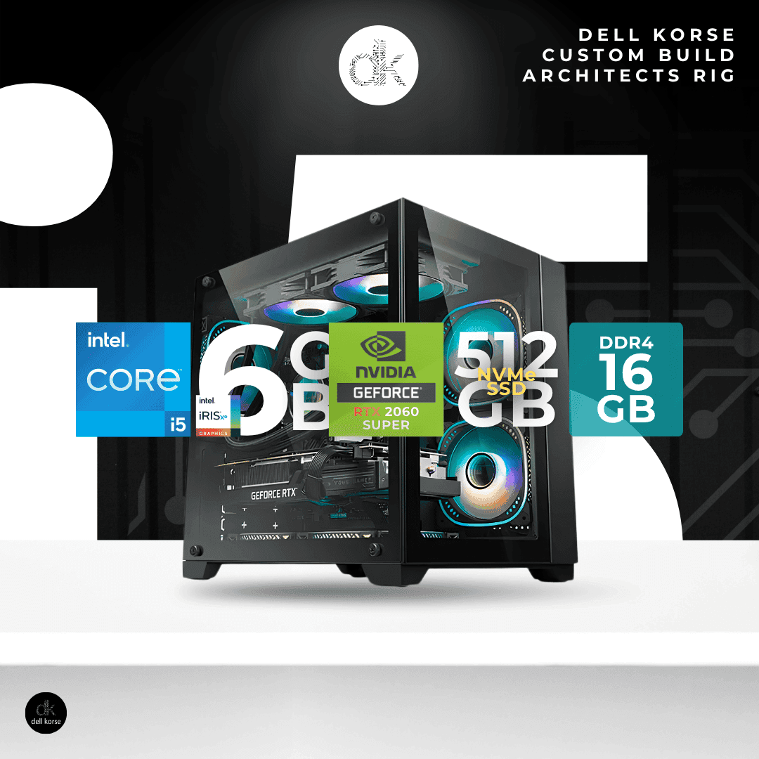 Dell Korse Custom Build (ARCHITECT'S RIG) | Intel Core i5 12th Gen (i5-12600K (10C/16T) | NVIDIA RTX 2060 Super (6GB GDDR6) — image 1